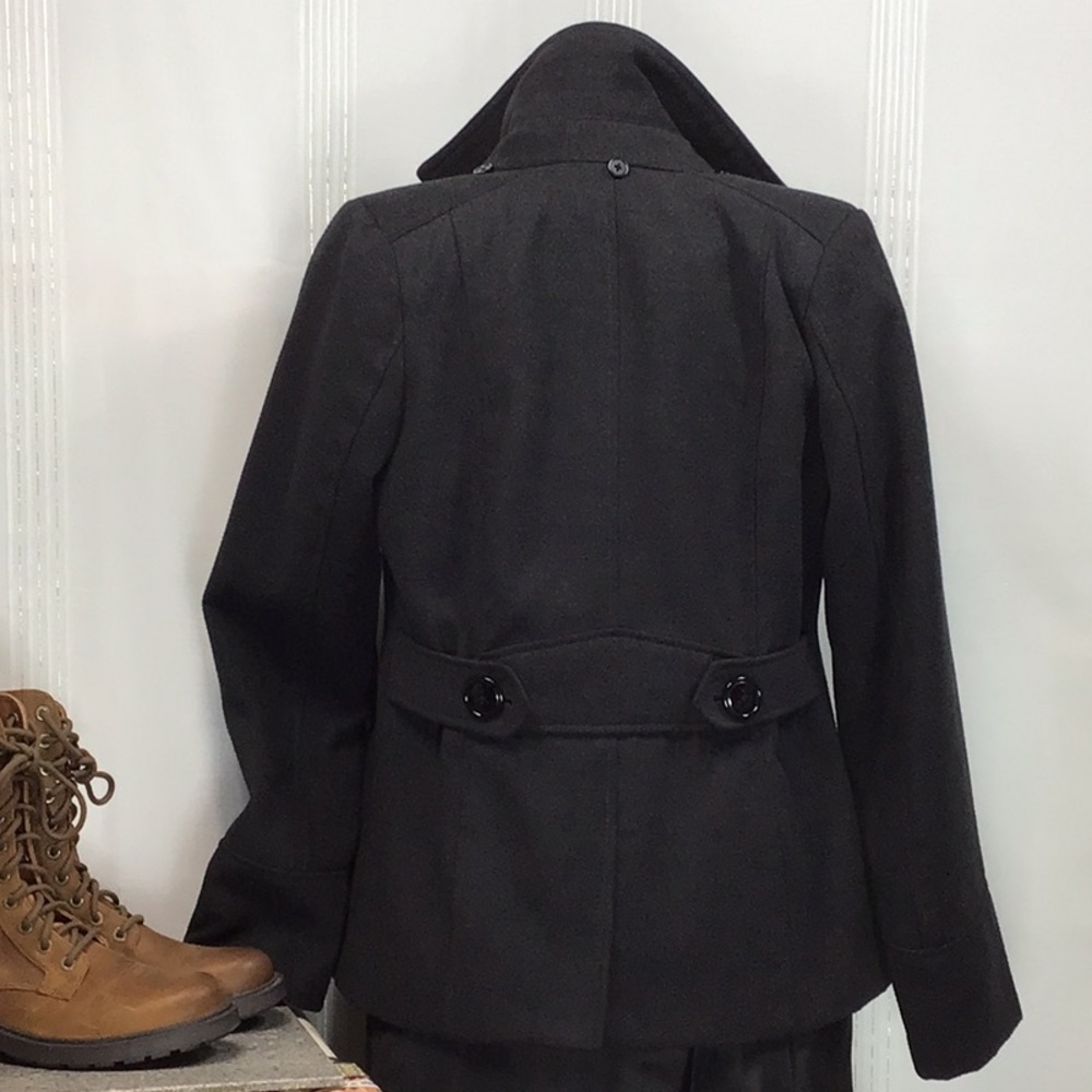 American Rag Charcoal Soft Short Peacoat Jacket Pockets Sz Small - Picture 12 of 13